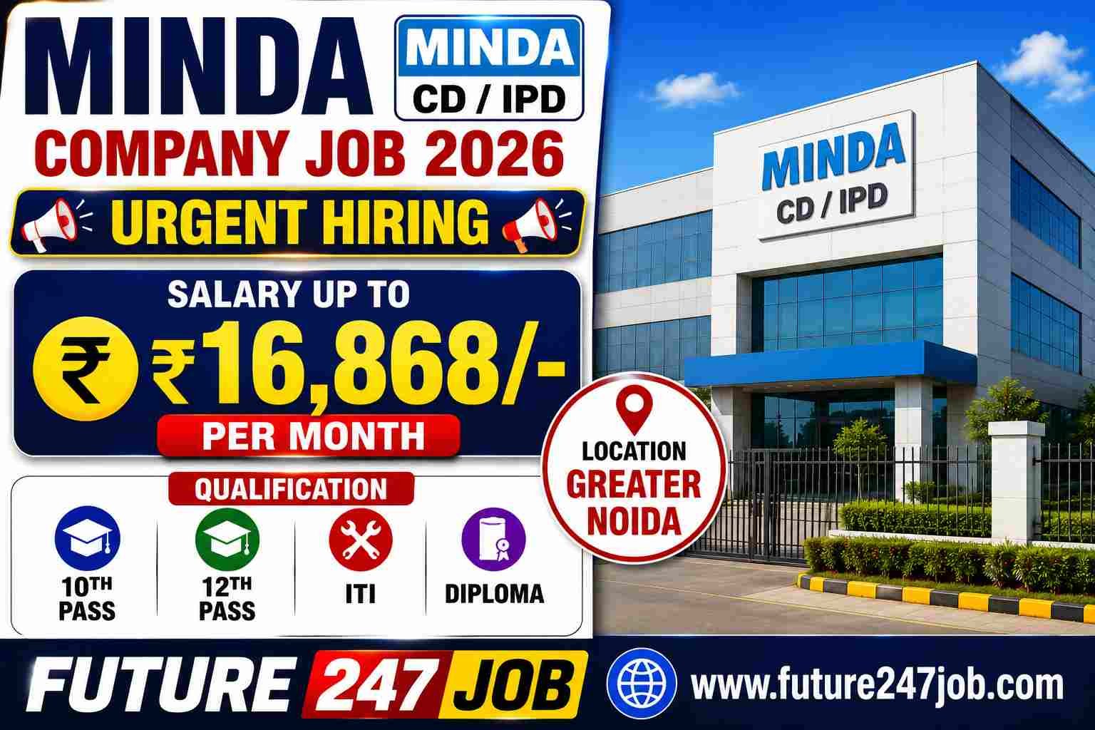 Minda CD/IPD Company Job Vacancy 2026 | Surajpur Greater Noida Recruitment