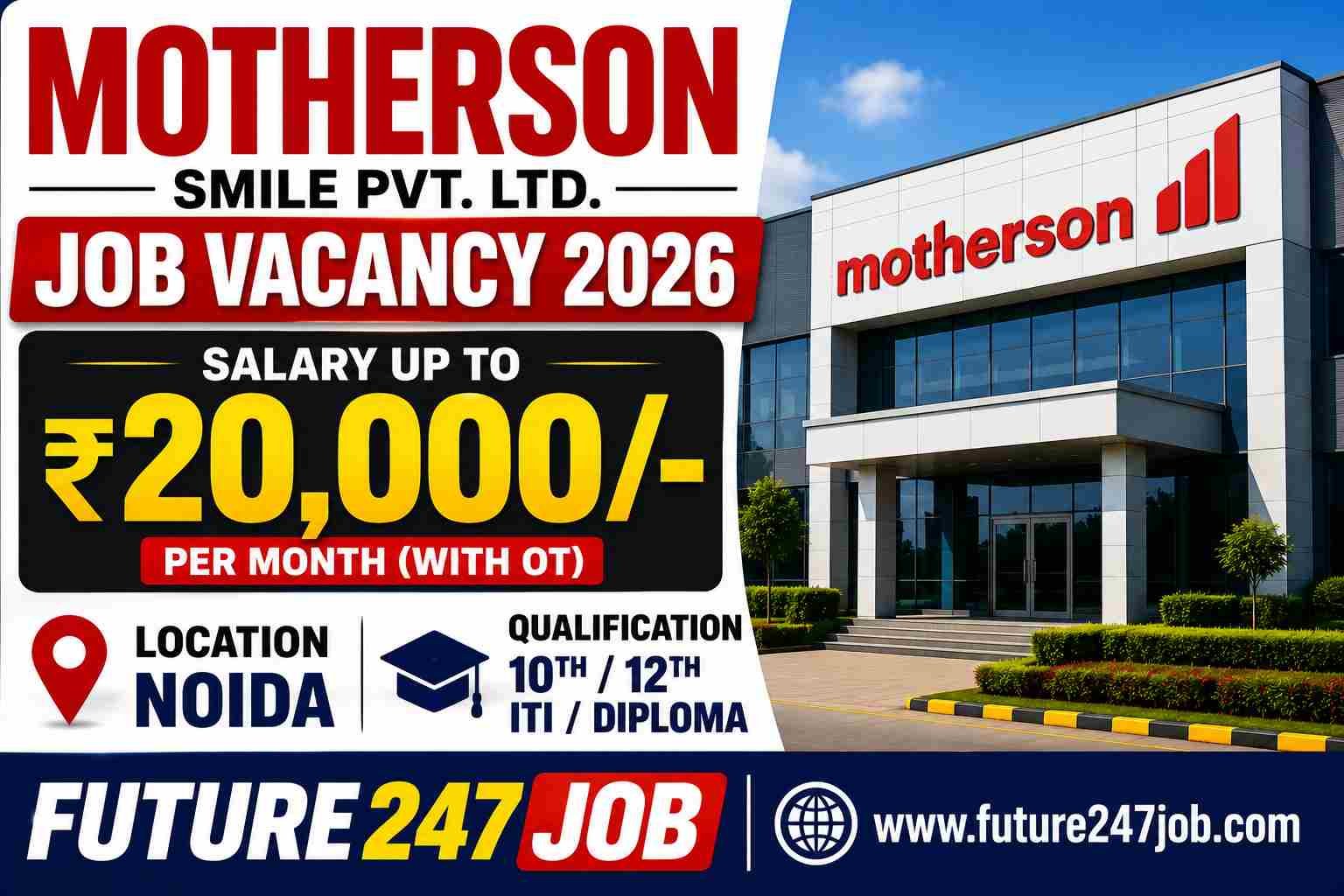 Motherson Company Job Vacancy 2026 | Sector 59 Noida Recruitment