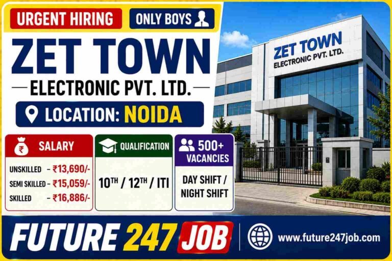ZET TOWN ELECTRONIC PVT. LTD. Recruitment 2026 | 500+ Vacancies in Noida