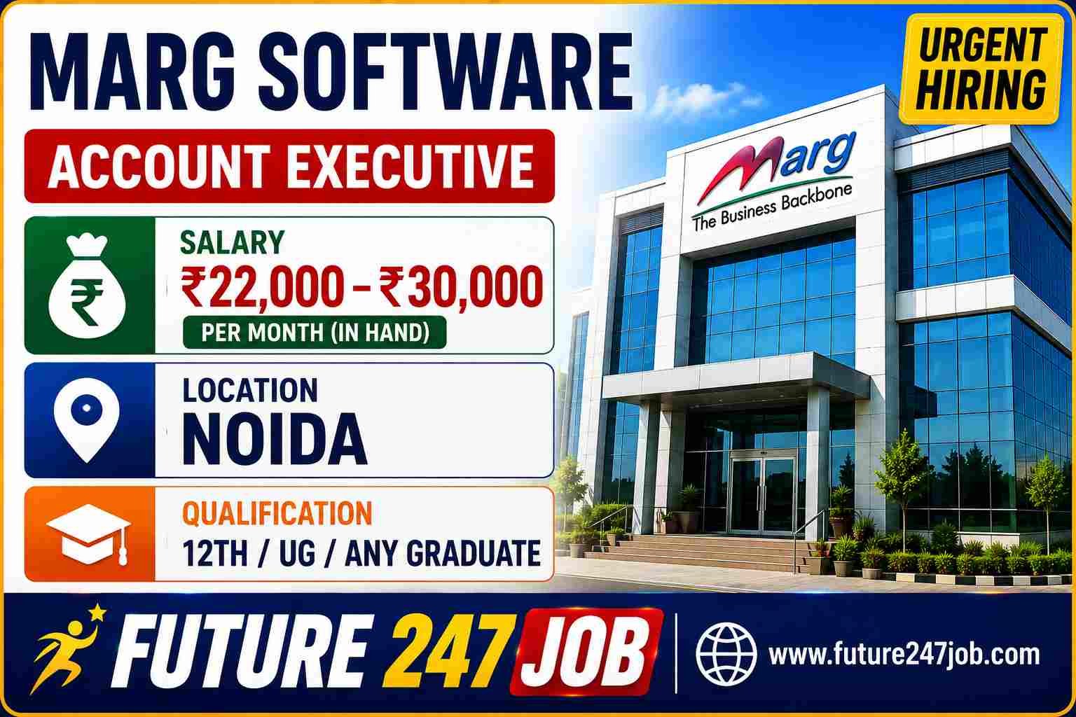 Urgent Hiring – Account Executive | Marg Software | Noida
