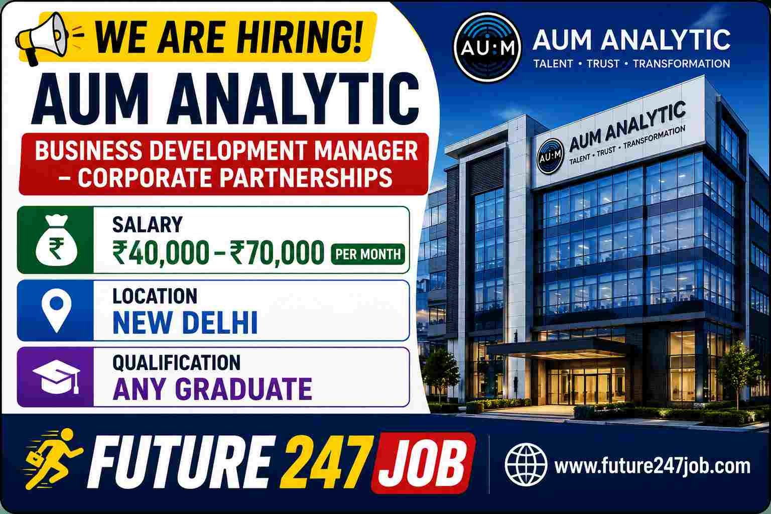 AUM ANALYTIC में URGENT HIRING