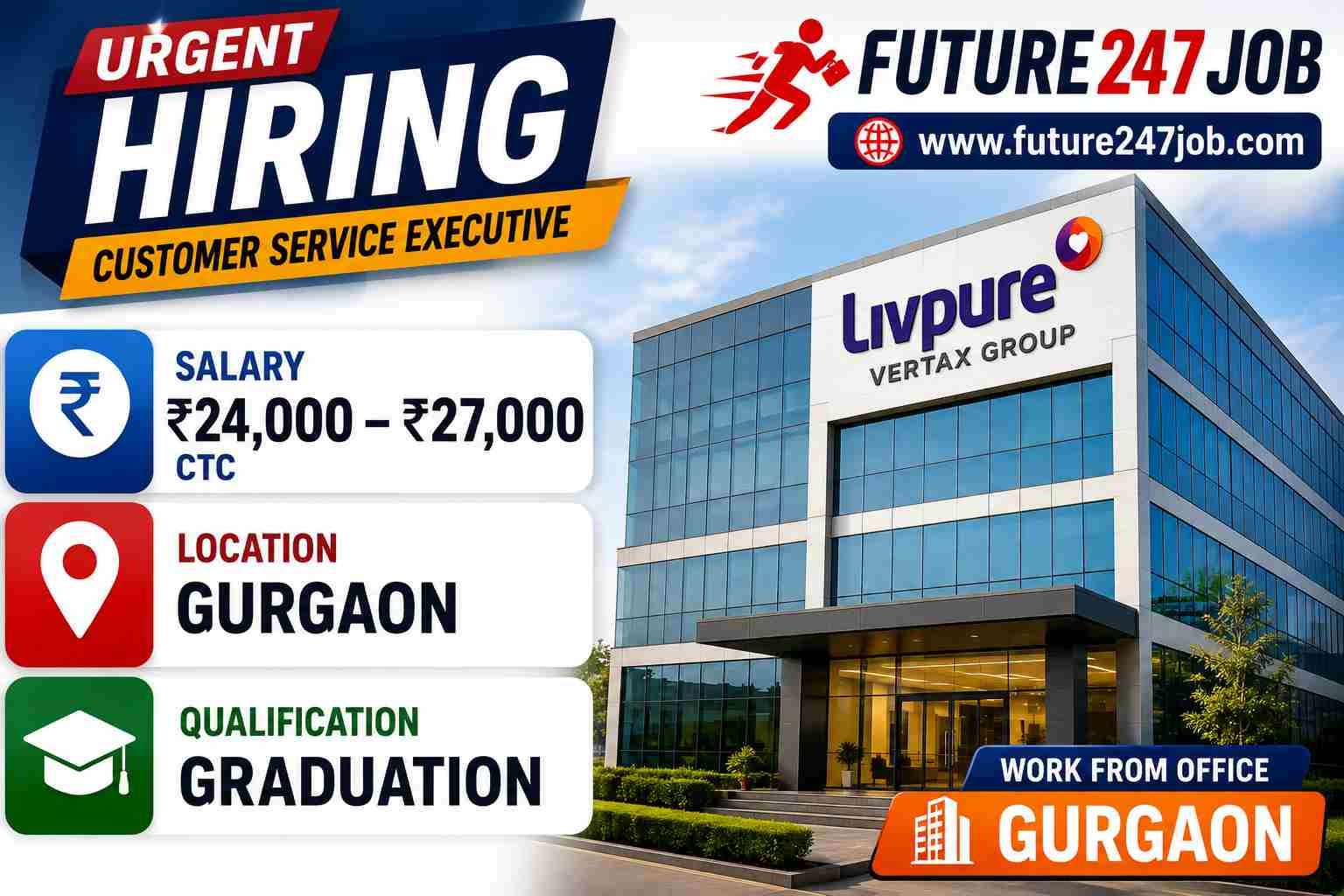 URGENT HIRING – LIVPURE | VERTAX GROUP